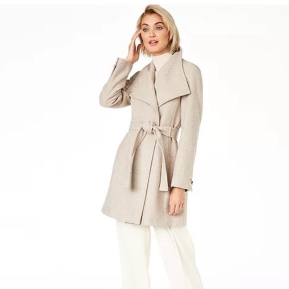 Asymmetrical Belted Wrap Coat 